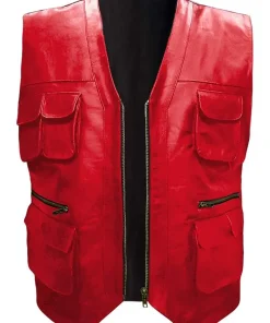 mens-red-faux-leather-moto-vest