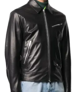 mens-shirt-collar-black-faux-leather-moto-biker-jacket