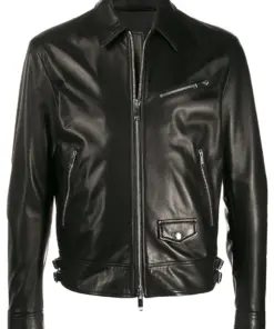 mens-shirt-collar-black-faux-leather-moto-biker-jacket
