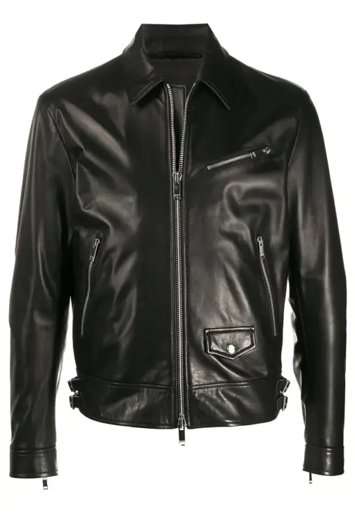 mens-shirt-collar-black-faux-leather-moto-biker-jacket