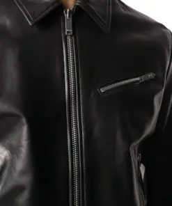 mens-shirt-collar-black-faux-leather-moto-biker-jacket