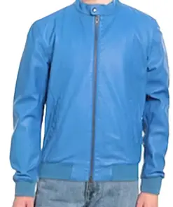 mens-solid-blue-faux-leather-bomber-jacket