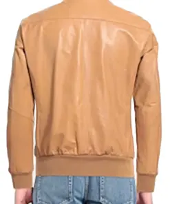 mens-solid-camel-faux-leather-bomber-jacket