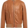 mens-tan-bomber-faux-leather-jacket