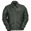 mens-vintage-green-faux-leather-bomber-jacket