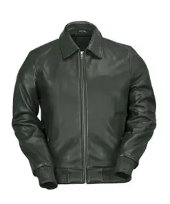 mens-vintage-green-faux-leather-bomber-jacket