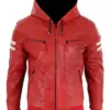 mens-vintage-red-hooded-faux-leather-bomber-jacket