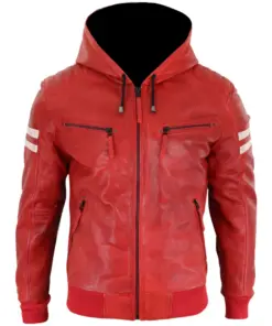 mens-vintage-red-hooded-faux-leather-bomber-jacket