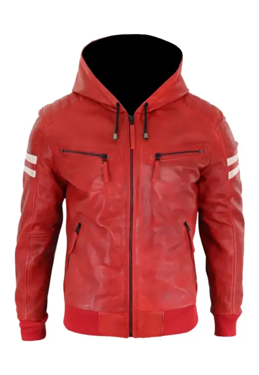 mens-vintage-red-hooded-faux-leather-bomber-jacket