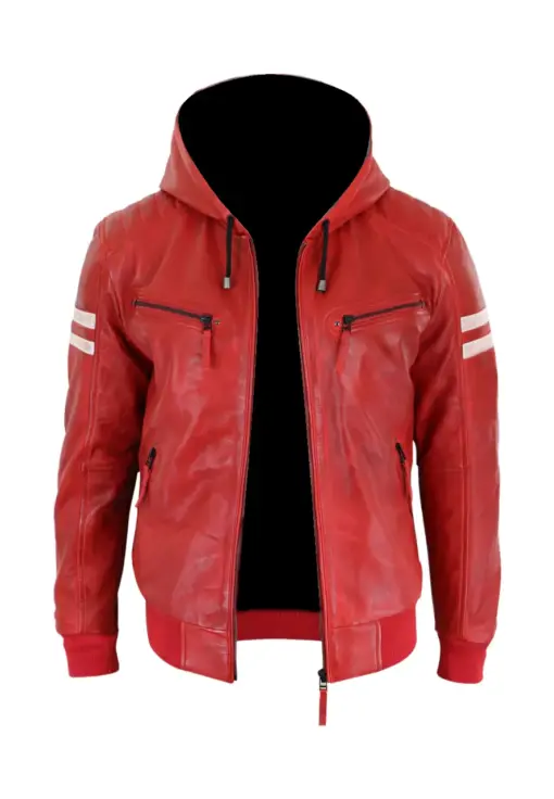 mens-vintage-red-hooded-faux-leather-bomber-jacket