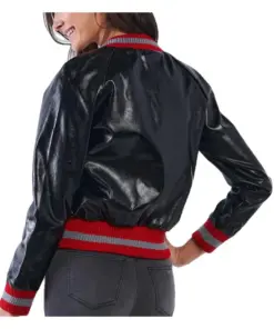 womens-baseball-black-faux-leather-bomber-jacket