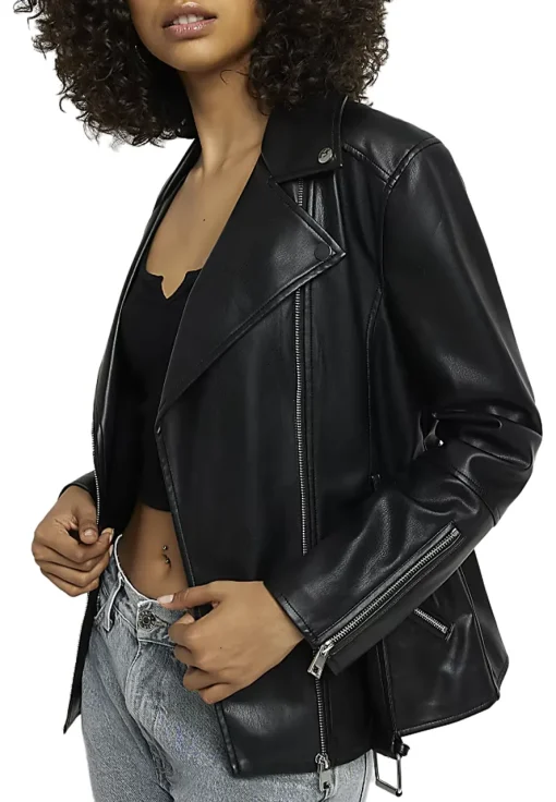 womens-belted-black-faux-leather-biker-jacket