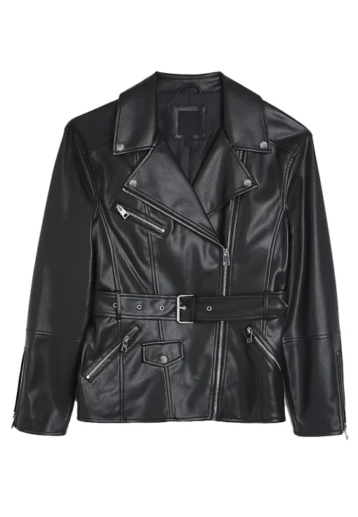 womens-belted-black-faux-leather-biker-jacket