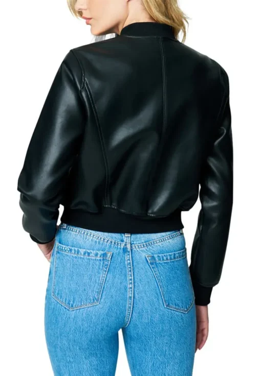 womens-black-bomber-faux-leather-jacket