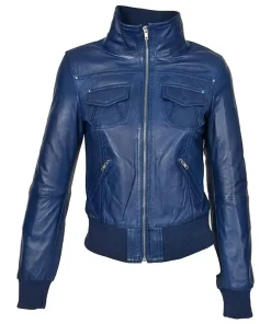 womens-classic-biker-navy-faux-leather-bomber-jacket