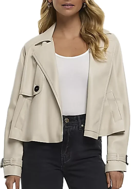 womens-cream-faux-leather-crop-trench-jacket
