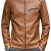 mens-stand-collar-vintage-brown-faux-leather-moto-jacket