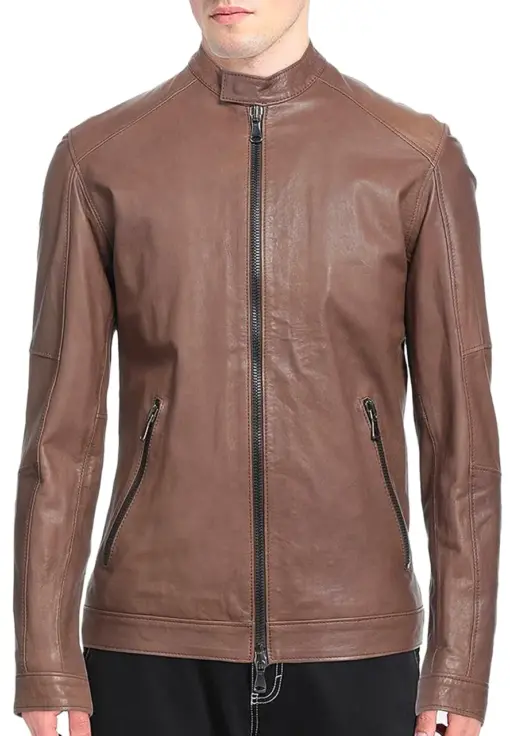 mens-band-collar-brown-faux-leather-biker-jacket