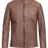 mens-band-collar-brown-faux-leather-biker-jacket