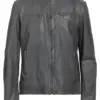 mens-band-collar-grey-faux-leather-biker-jacket