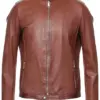 mens-biker-band-collar-brown-faux-leather-jacket