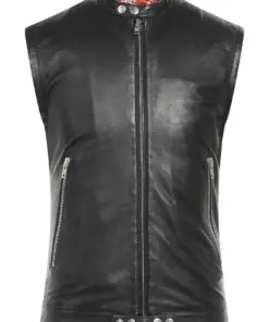 mens-biker-black-faux-leather-vest