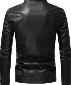 mens-biker-retro-black-faux-leather-jacket