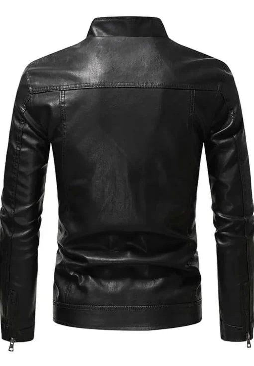 mens-biker-retro-black-faux-leather-jacket