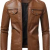 mens-biker-retro-brown-faux-leather-jacket