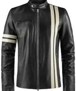 mens-black-cafe-racer-faux-leather-biker-jacket