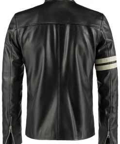 mens-black-cafe-racer-faux-leather-biker-jacket