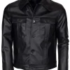 mens-black-faux-leather-jacket-with-shirt-collar