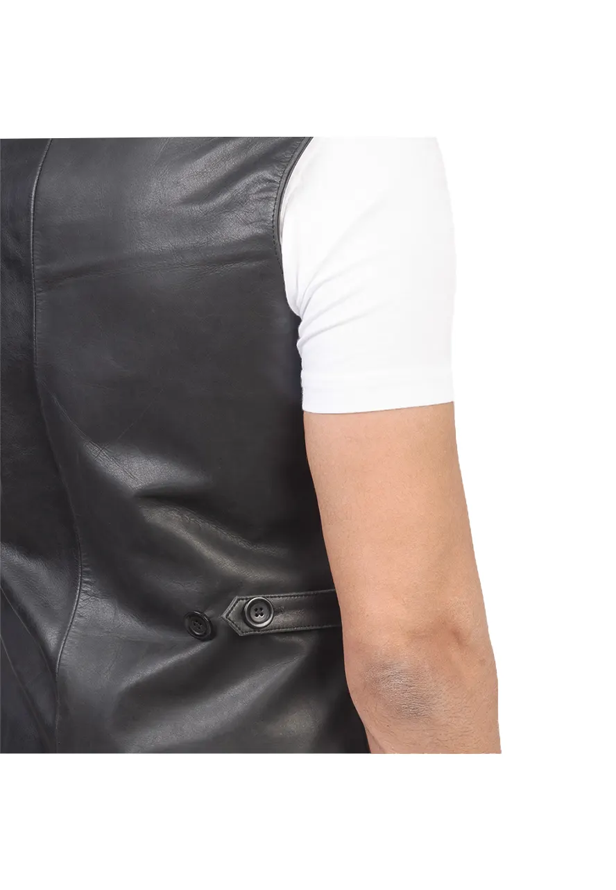 Men's Black Faux Leather Vest 5 mens-black-faux-leather-vest