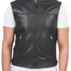mens-black-motorcycle-faux-leather-vest
