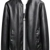 mens-black-motorcycle-smooth-faux-leather-bomber-jacket