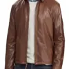 mens-bison-brown-faux-leather-jacket