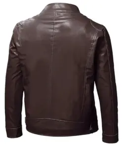 mens-brown-long-sleeve-faux-leather-jacket