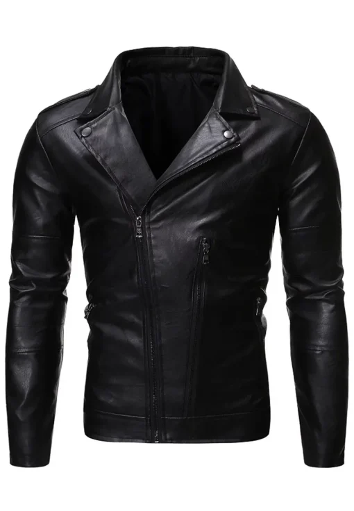 mens-cafe-racer-black-faux-leather-jacket