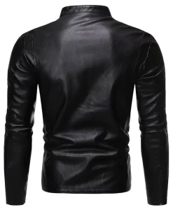 mens-cafe-racer-black-faux-leather-jacket