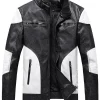 mens-casual-black-and-white-faux-leather-motorcycle-jacket