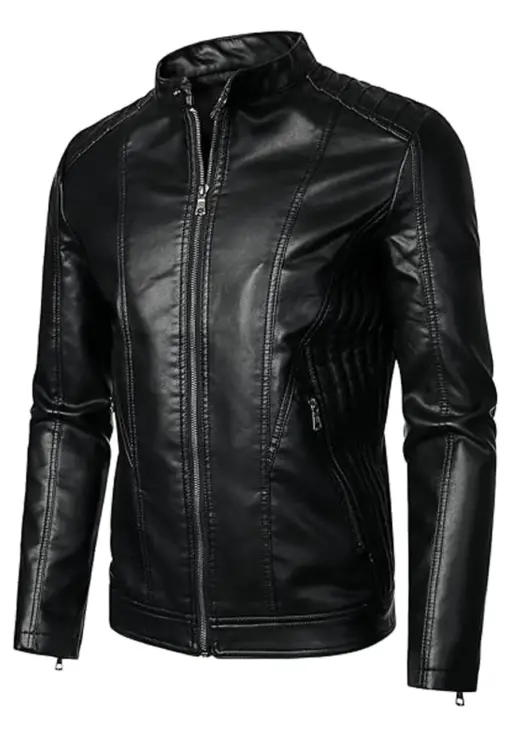 mens-casual-black-faux-leather-slim-fit-jacket