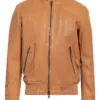 mens-casual-camel-faux-leather-bomber-jacket