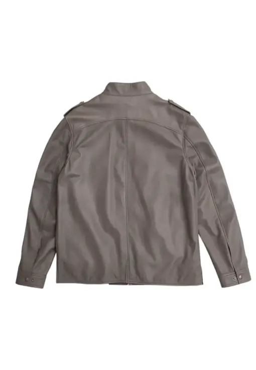 mens-casual-grey-bomber-faux-leather-jacket