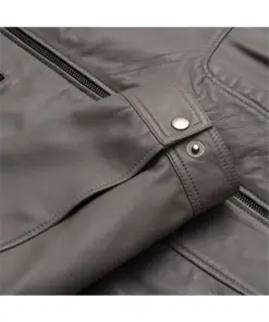 mens-casual-grey-bomber-faux-leather-jacket
