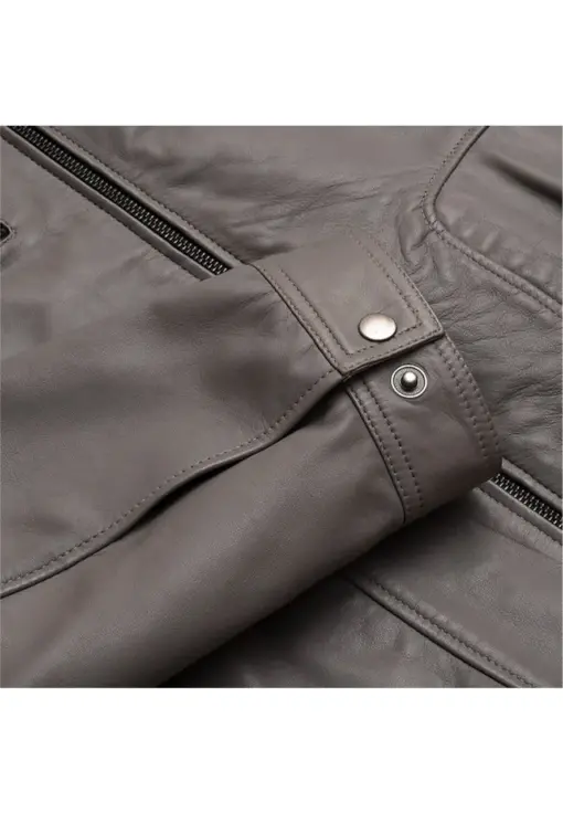 mens-casual-grey-bomber-faux-leather-jacket