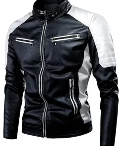mens-casual-motorcycle-black-faux-leather-biker-jacket