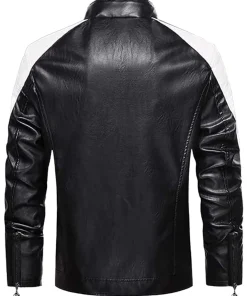 mens-casual-motorcycle-black-faux-leather-biker-jacket