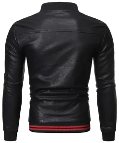 mens-casual-solid-slim-fit-black-faux-leather-bomber-jacket