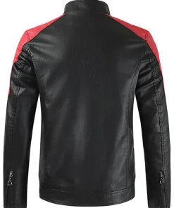 mens-classic-black-faux-leather-slim-fit-biker-jacket