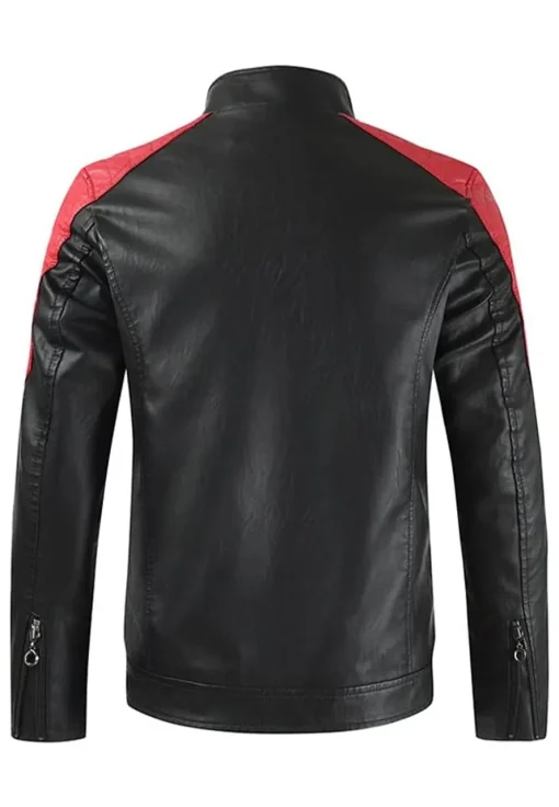 mens-classic-black-faux-leather-slim-fit-biker-jacket